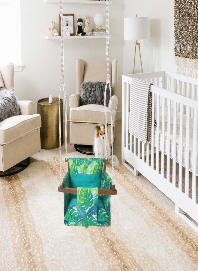 كراديل كروفت أرجوحة كراديل كروفت للأطفال | أرجوحة للأطفال | أرجوحة للرضع | أرجوحة معلقة للأطفال للاستخدام الداخلي والخارجي | أرجوحة حديقة للأطفال مع وسادتين (من 6 أشهر إلى 4 سنوات) (حتى 20 كجم) - فاونا - Image 3